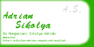 adrian sikolya business card